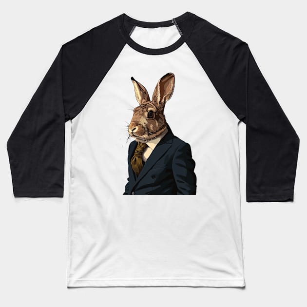 gentleman bunny Baseball T-Shirt by Ninja banana